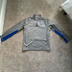Nike Gray Pullover with Blue Accents